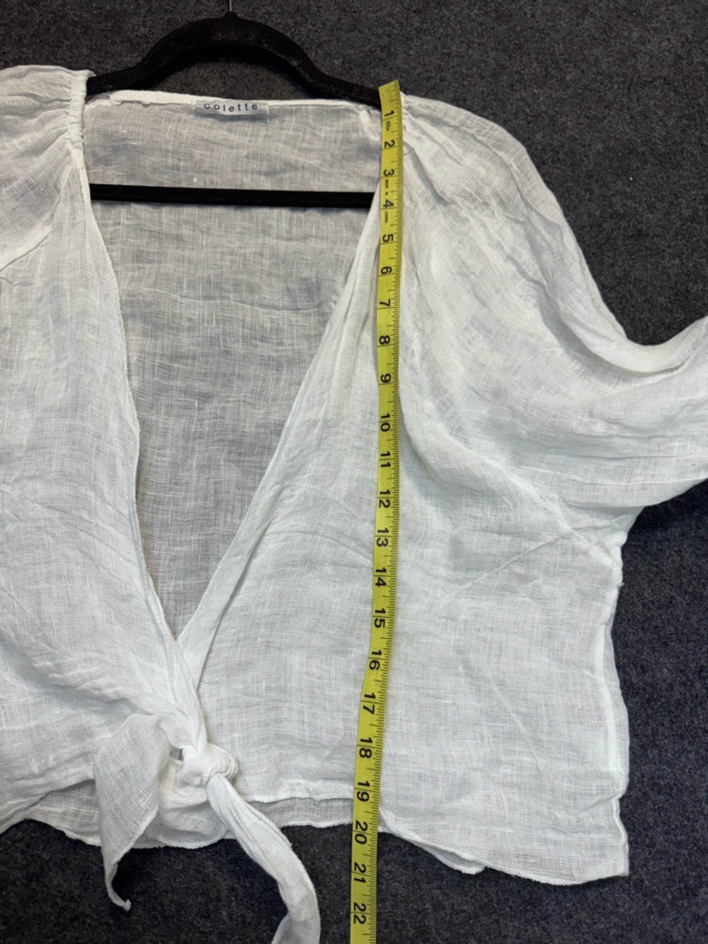 Colette White Linen Wrap - Picture 6 of 6